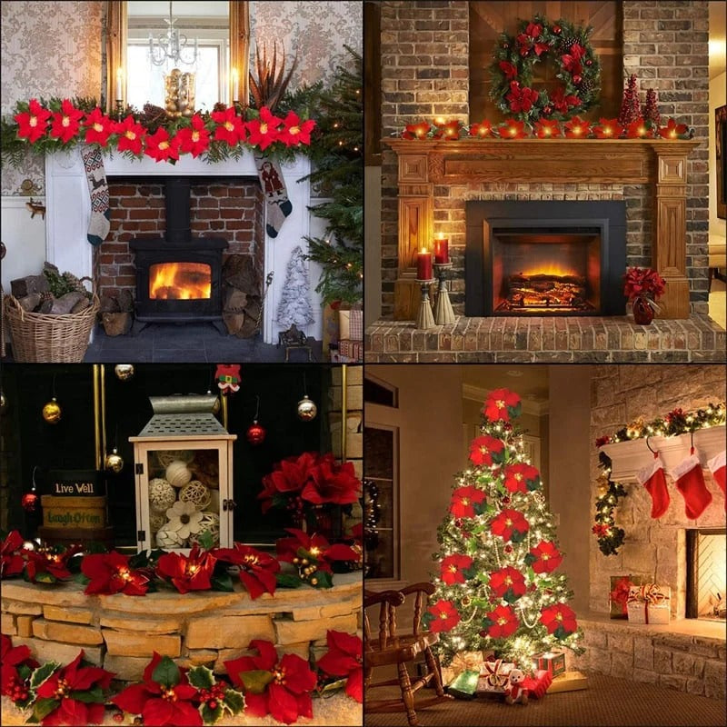 LED kerstbloemenslinger voor kerstdecoratie