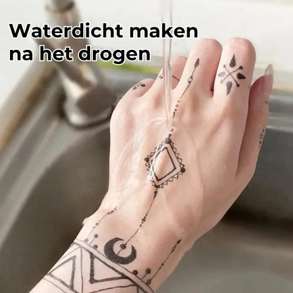 Tijdelijke tattoo pennenset met sjablonen