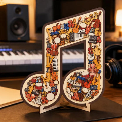 Houten muziekpuzzel voor creatief denken
