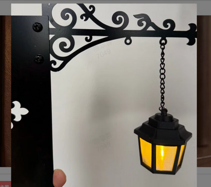 Miniatuur Retro Straatlantaarn Boekensteun met Verlichting