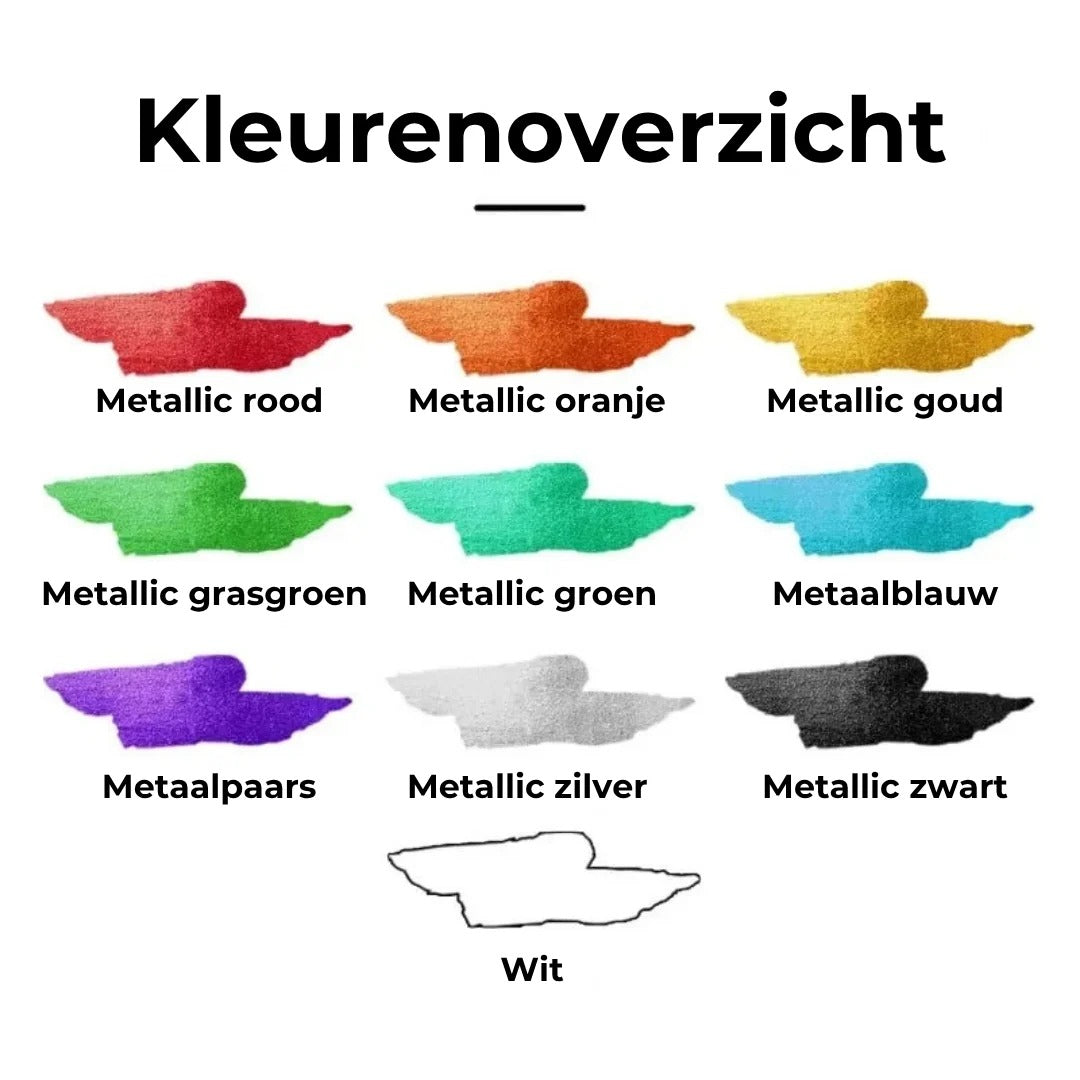 Tijdelijke tattoo pennenset met sjablonen