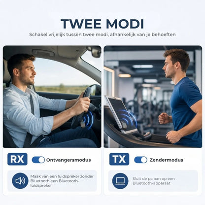 2 in 1 Bluetooth audio adapter met zender en ontvanger