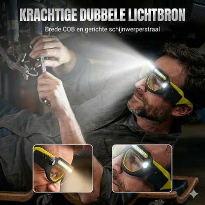 Krachtige LED Hoofdlamp: Waterdicht & Oplaadbaar (Outdoor & Klussen)