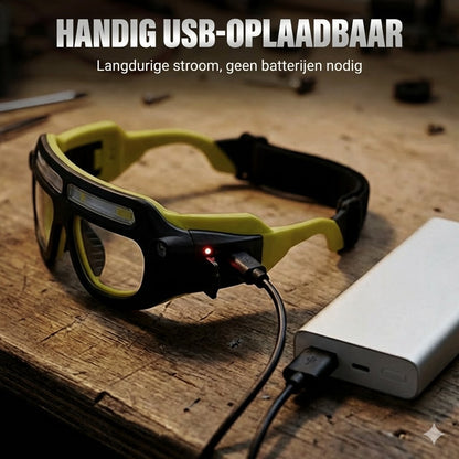 Krachtige LED Hoofdlamp: Waterdicht & Oplaadbaar (Outdoor & Klussen)